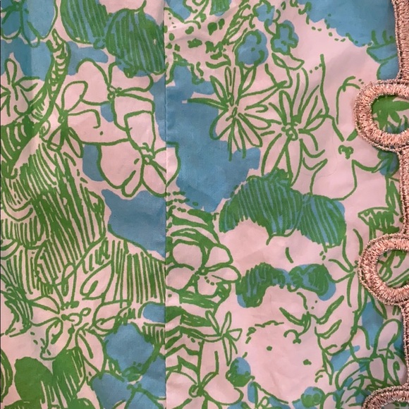 Lilly Pulitzer green lion panda print shift dress - Picture 2 of 5